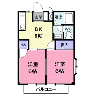ロイヤル師勝B【2階】の間取り