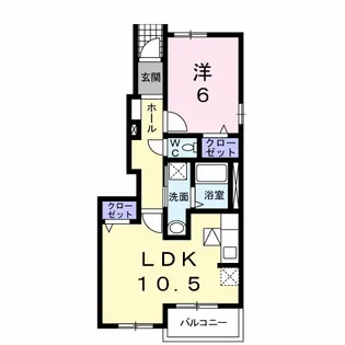 桔梗Ⅱ【1階】の間取り