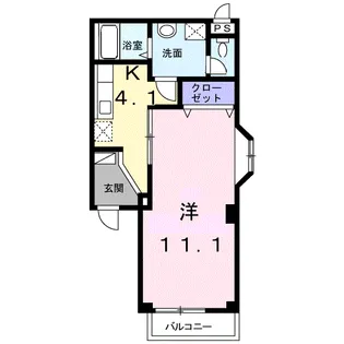 ボヌール栄【1階】の間取り