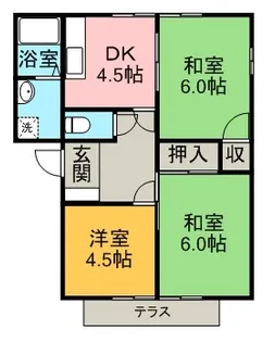 サンヴィレッジ堂子【1階】の間取り