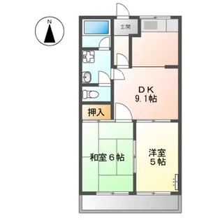 ドリームローズ【2階】の間取り