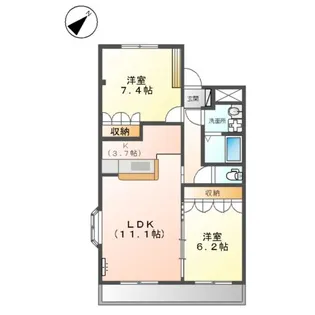ラ・ウィンクル【2階】の間取り