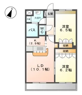 ラ・ウィンクル【2階】の間取り