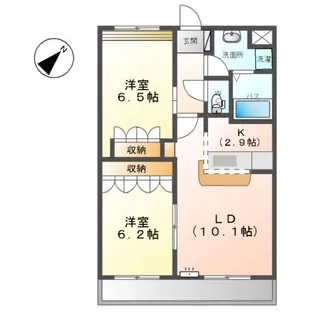 ラ・ウィンクル【2階】の間取り