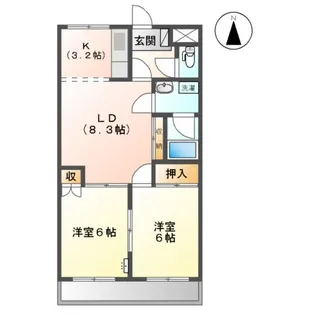 レジデンス花水木【1階】の間取り