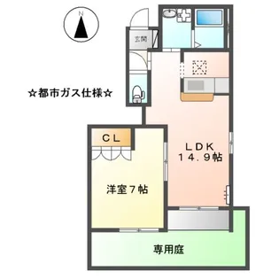 グランベル【1階】の間取り