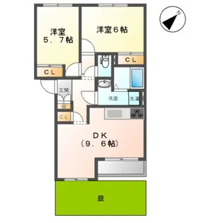 プレッソ リーバ【1階】の間取り