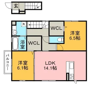 ベルドミール【2階】の間取り