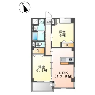 サンパレスⅧ【3階】の間取り