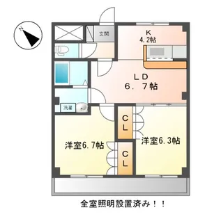 プレステージ壱番館【202号室】の間取り