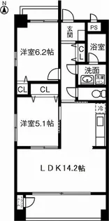 セレスティン【1階】の間取り