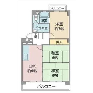 セゾンきさらぎ【3階】の間取り