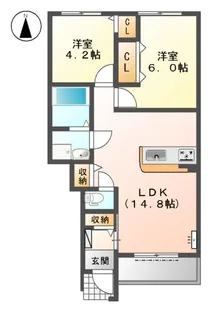 ピア・フローラ【1階】の間取り