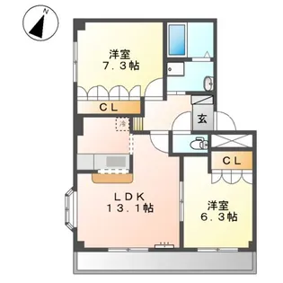 スパイクナード【302号室】の間取り