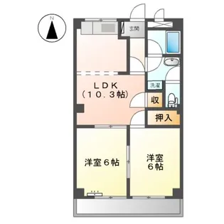 セフティ上坂【1階】の間取り