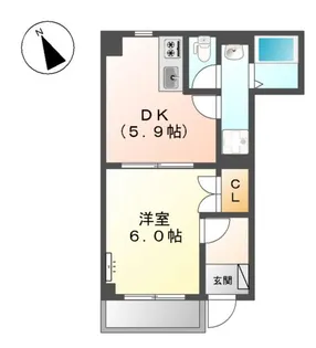 プチタウンかずみ【1階】の間取り
