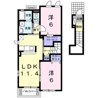 アルドールセレノⅡ【2階】の間取り