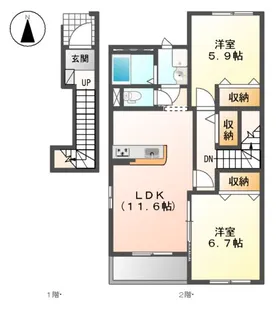 エスペランス21【2階】の間取り