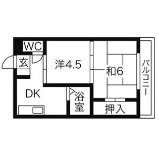 コーポ川原【205号室】の間取り