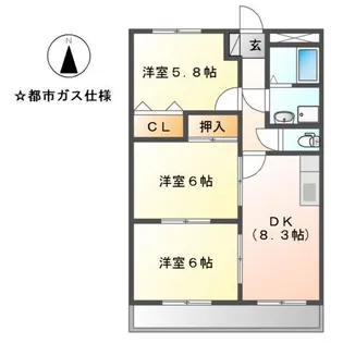 ウェルメイドK【2階】の間取り