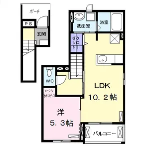 キャラ東海【2階】の間取り