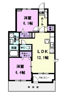 ジェルメⅡ【1階】の間取り