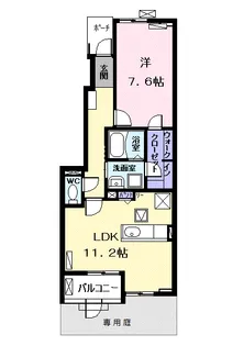 アビターレ ベッシェⅤ【1階】の間取り