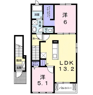リリーガーデン【2階】の間取り