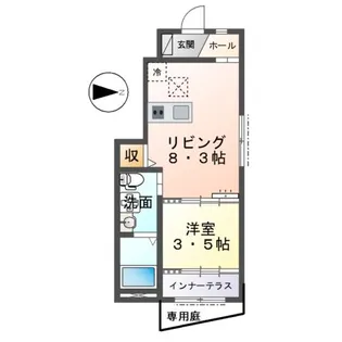 ベル フォレⅡ【1階】の間取り