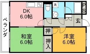 御駒ハイツ【2階】の間取り
