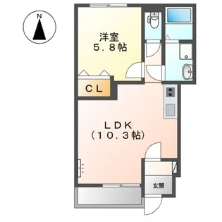 サンシャインハウス【1階】の間取り