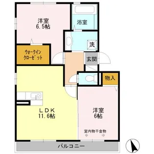 アコール上野【3階】の間取り