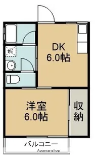 清水コーポ【1階】の間取り