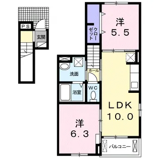 エトワール南【2階】の間取り