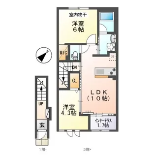 グリシーナ【2階】の間取り