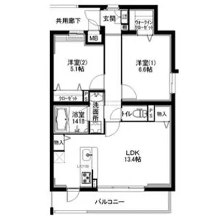 コンフォート結【1階】の間取り