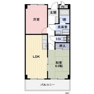 リンピア中道【1階】の間取り