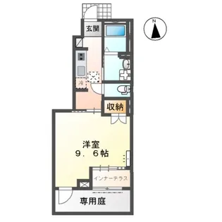 ヴィラ プルメリア【1階】の間取り