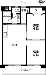 メゾンコメショー【2階】の間取り