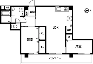 メゾンコメショー【5階】の間取り