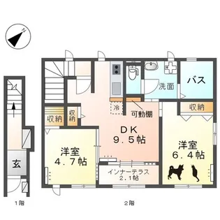 グローリー豊山【2階】の間取り
