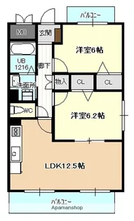 ライヒフロイデ【303号室】の間取り