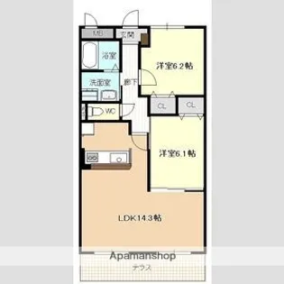 トロルリーベ【103号室】の間取り