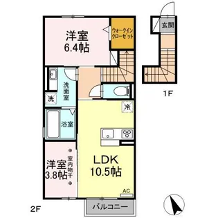 ウィスタリア【2階】の間取り