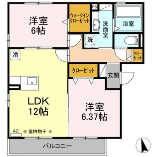 アクシス【2階】の間取り