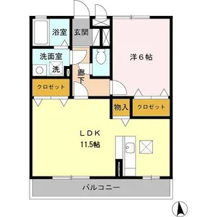 メゾン グランドゥール【1階】の間取り