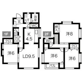 愛知県江南市般若町東山【一戸建】の間取り