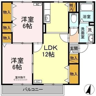 メープル上野【1階】の間取り