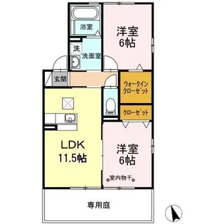 コットンハウス【1階】の間取り
