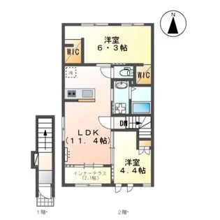 ルシェロ【2階】の間取り
